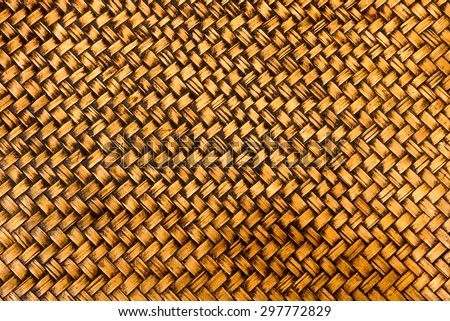 Texture of bamboo handicraft detail