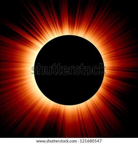 solar eclipse on a dark red background