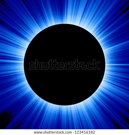 solar eclipse on a dark blue background