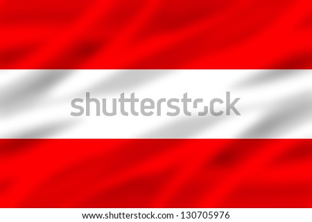 austrian flag with some folds in it