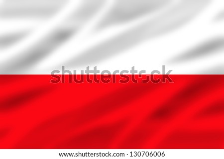 polish flag with some folds in it