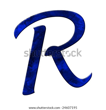 Blue Grunge Font - Letter R Stock Photo 24607195 : Shutterstock