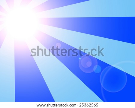 blue clip-art sun