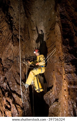 Work on the route of the cave Caucasus.