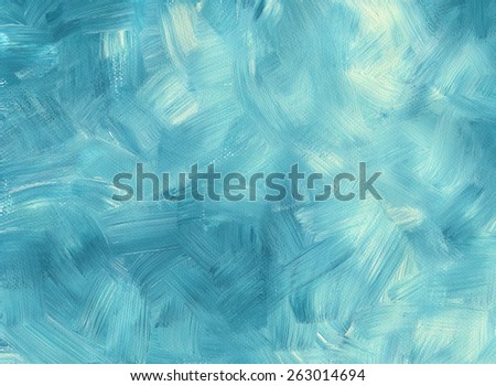 Painted blue and white background - brush strokes