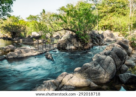 Rock stream river rapids water conservation area nature, suanphung, ratchaburi, thailand