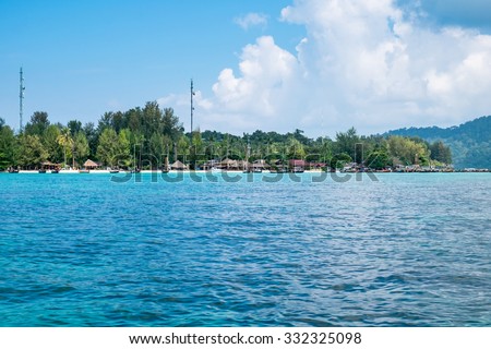 Ko lipe island blue indigo aqua sea resort on beach most abundant coral reef in thailand