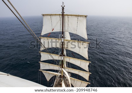sailing-ship - sailing on the calm ocean