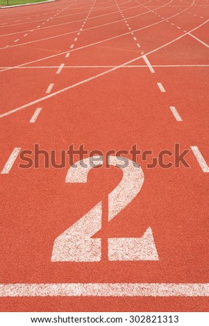 Running track on sport stadium number two