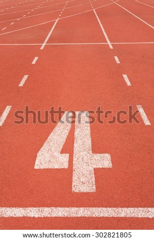 Running track on sport stadium number four