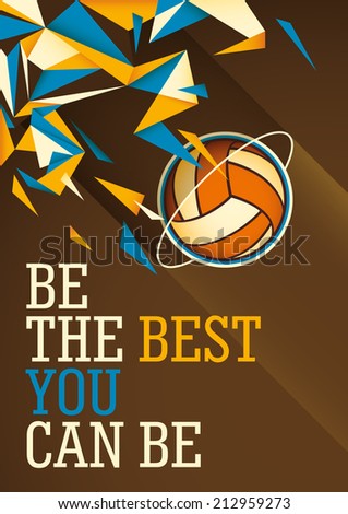 Abstract volleyball poster in color Vector illustration Abstract volleyball poster in color Vector illustration
