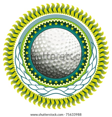 golf ball vector. with golf ball. Vector