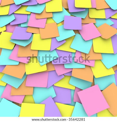 A collage of pastel colored notes created to remind you