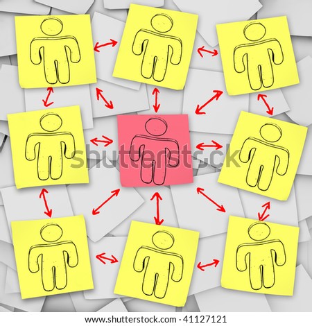 A social network of people in this episode of Sticky Note Theatre.
