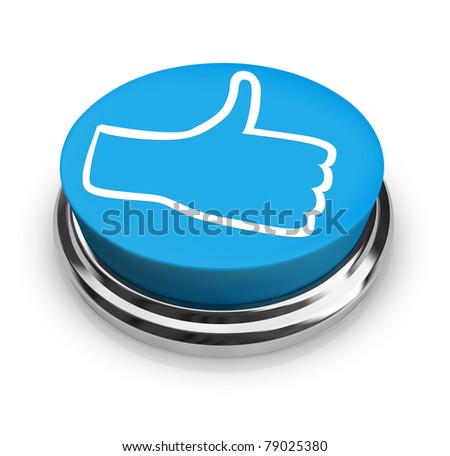 Round Blue Button