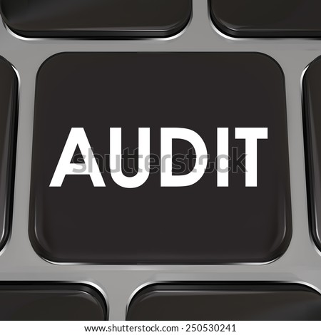 Audit word on a black computer keyboard key or button to illustrate a tax review to approve your bookkeeping or accounting practices in earning money