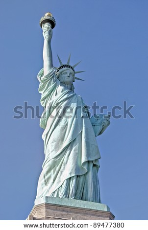 Statue of Liberty on Liberty Island, New York City, USA