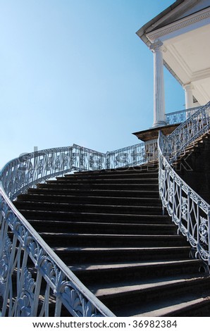 Old staircase (Cameron Gallery in the town of Pushkin, Russia)