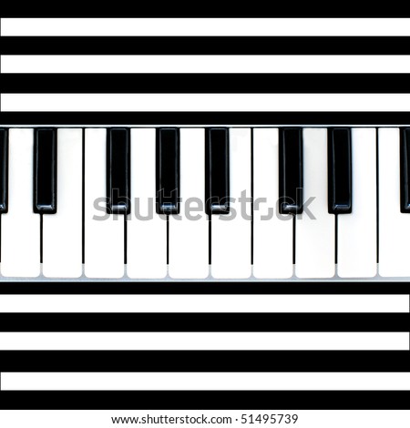 Stripy black-and-white piano background