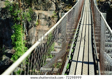 Bridge hanging over the ravine