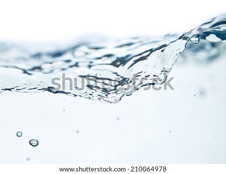 wave splash isolated on white background