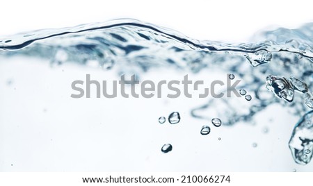 fresh water isolated on white background
