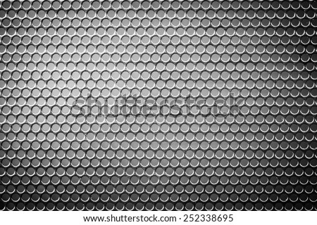 Chrome metal holed or perforated grid background
