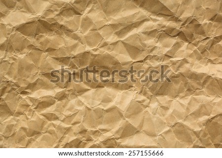 Wrinkled paper texture - Brown paper sheet
