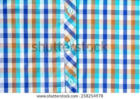 Colorful checkered shirt, shirt fabric plaid texture. Geometric background