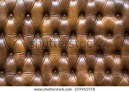 leather upholstery brown sofa background, luxury decoration sofa