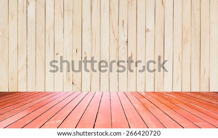 wooden texture with red wooden floor inside and interior