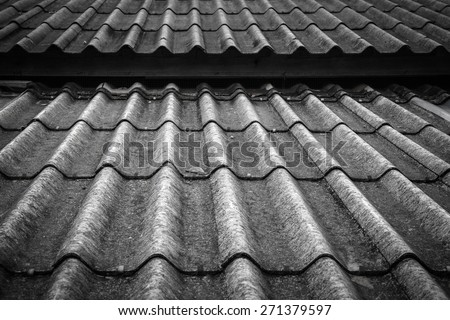 Old and dirty grey roof