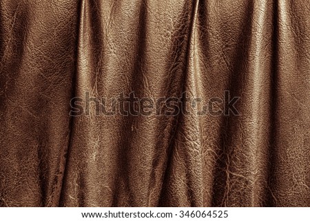 Brown Leather for Concept and Idea Style of Fine Leather, Workspace, Handmade leather Background Textured and Wallpaper. Vintage Leather.