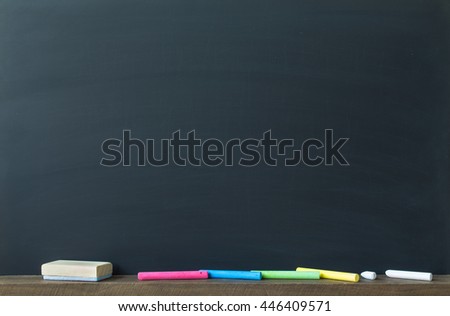 Chalk rubbed out on blackboard for background. picture for add text or education background.
