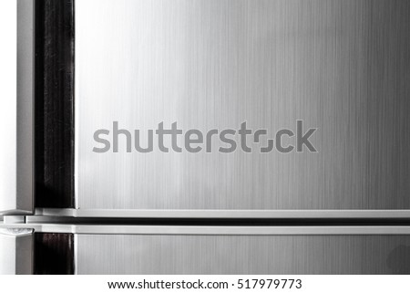 picture black and white Modern refrigerator door with handle, with free space for text