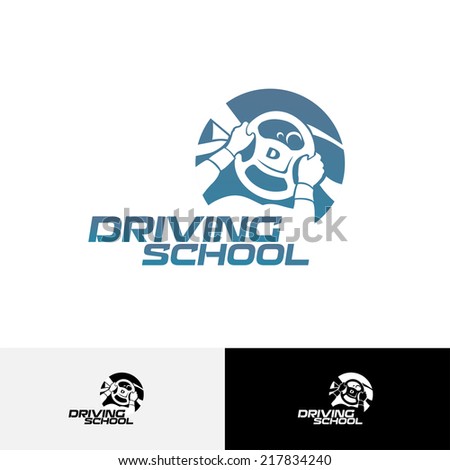 Driving school logo template Driving school logo template