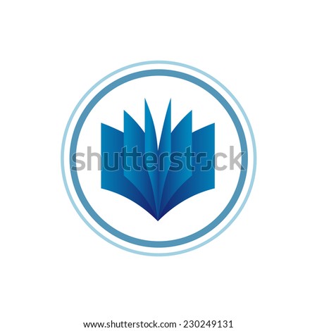 Book logo template Blue gradient style Book logo template Blue gradient style