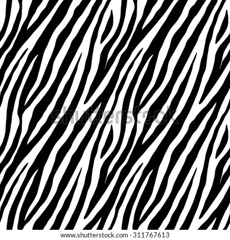 Zebra skin repeated seamless pattern. Black and white colors. 2x2 sample.