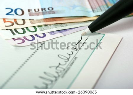 Bank check signature