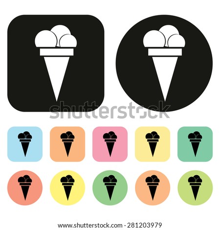 Ice cream icon. Vector