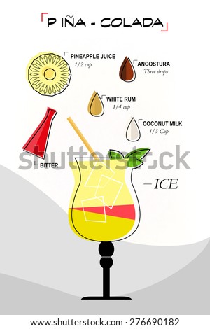Cocktail drawing recipe