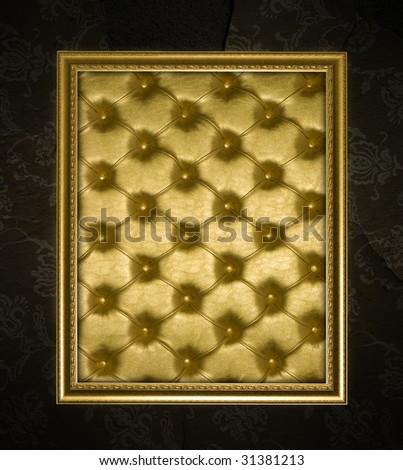 Gold picture frame and gold skin