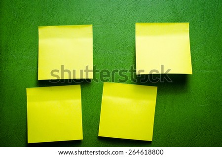 Yellow note stickers