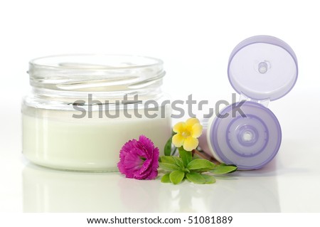 Cosmetic cream with the flower aroma and the medicinal action