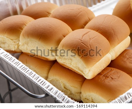 Bread buns an outdoor  Barbecue