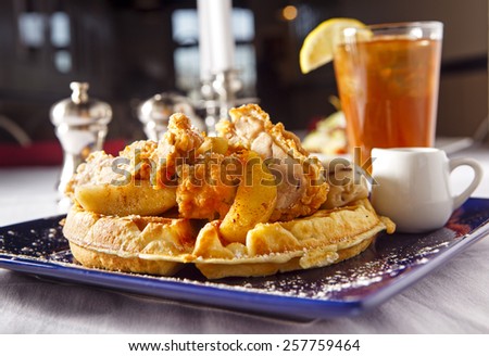 Waffles and Chicken