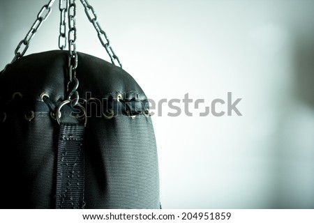 Punching bag with plenty copy space