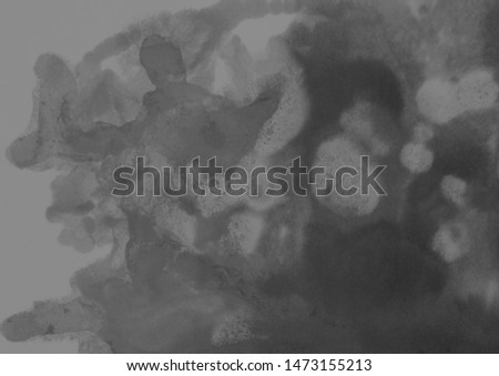 Colorful hand painted black alcohol ink background. Abstract delicate gray texture. Contemporary wallpaper.