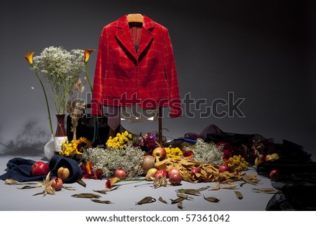 Still life with red jacket