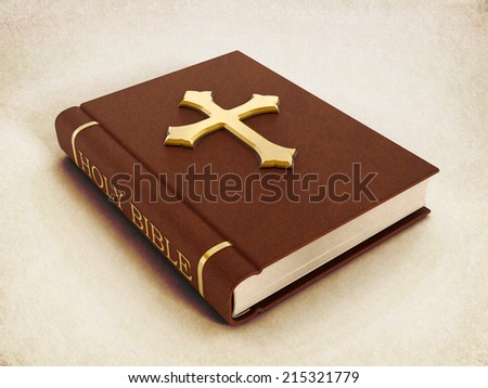Holy Bible isolated on white background.